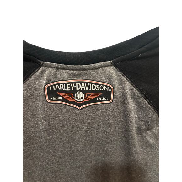 Harley-Davidson MotorClothes Men’s Performance Raglan Tee Black Orange Skull XL - Picture 6 of 7